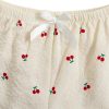 Women's 2 Piece Pajama Set Matching Pjs Sets Cute Printed Sleepwear Button Up Shirt with Lounge Shorts Set