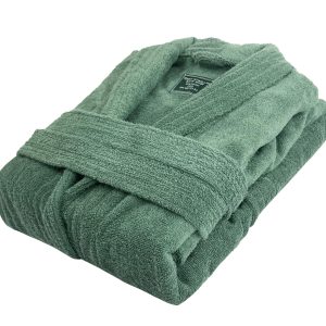 Pure Cotton Terrycloth Robe for Men,100% Cotton Bathrobe Towel with Long Sleeve Cozy Soft Plush Shawl Collar,One Size