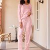 2 Pack Women's Pajama Set Soft Long Sleeve Sleepwear Loungewear Pjs Sets with Pockets S-XXL