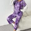 2 Pack Capri Pajamas Set Women Mumu Pjs Sets Short Sleeve Top and Capri Pants Lounge Sets Sleepwear with Pockets