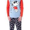 Peanuts Men's Joe Cool Snoopy Pajamas Long Sleeve Raglan Shirt and Pant 2 Piece Pjs Adult Pajama Set