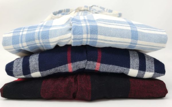 Men's 3 Pack Cotton Flannel Fleece Brush Pajama Sleep & Lounge Pants