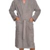 Mens Robe, 100% Cotton Terry Cloth Bathrobe, Soft Kimono Bath Robe for Men XS-4X