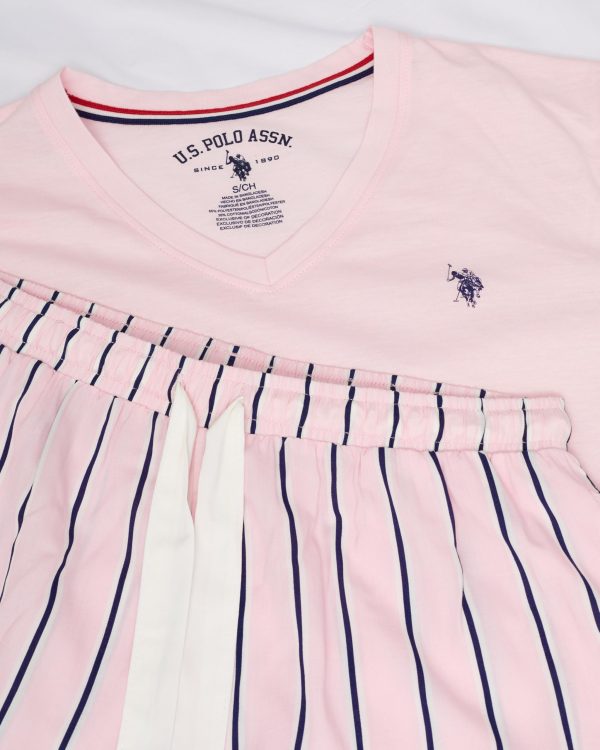 Pajama Sets for Women 2 Piece, PJ Sets for Women with Knit Sleep Tee and Woven Pajama Pants with Pockets