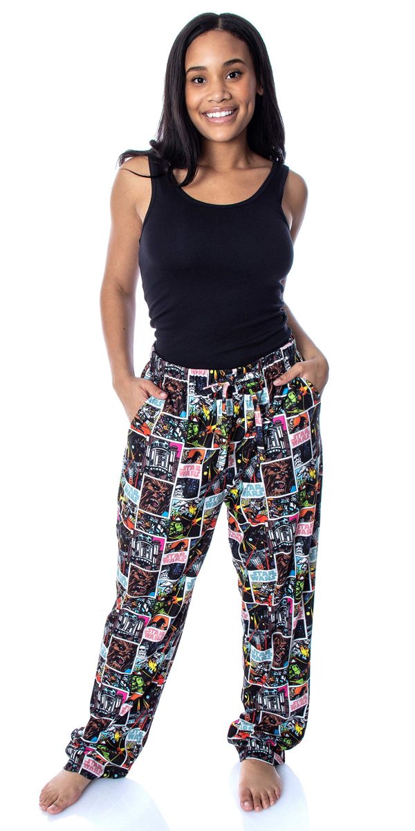 Star Wars Men's Comic Book Allover Pattern Adult Sleepwear Lounge Pajama Pants