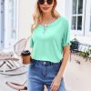 Womens Pajamas Set Short Sleeve Sleepwear 2 Piece Lounge Sets with Pockets S-XXL