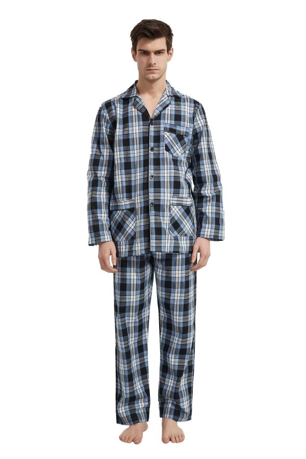 cotton pajama set for men 100% cotton pajamas soft PJS