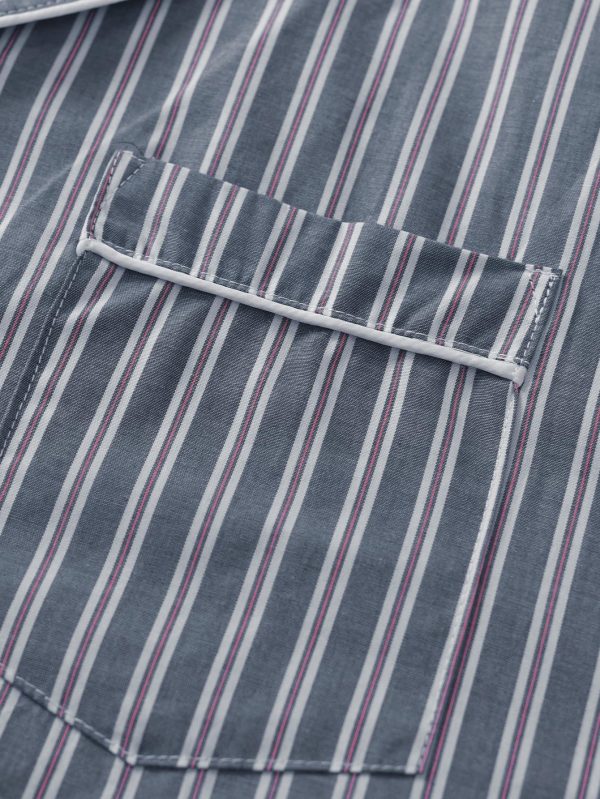 Men's Button Down Nightshirt Cotton Sleep Shirt