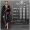 Mens Robe Shawl Collar Wrap Style - Mid Length Plush Fleece Bathrobe