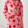 Women's Fleece Bath Robe Full Length Plush Soft Bathrobe Warm Lounge Sleepwear Robe with Pockets Gift for Mom Wife Dad Friend