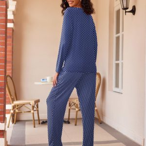 2 Pack Women's Pajama Set Soft Long Sleeve Sleepwear Loungewear Pjs Sets with Pockets S-XXL