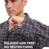 Mens Flannel Pajamas Set Ultra-Soft Cotton Pajamas for Men Classic Plaid Lounge Set with Roomy Pockets