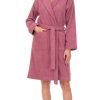 Women??s Robe, 100% Cotton Short Terry Shawl Bathrobe