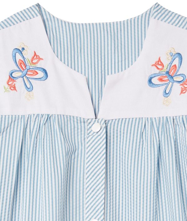 Women Calf-Length Snap Front Knit Duster House Coat Robe ??Loose-Fitting Plush Bathrobe - Short Sleeve Bath Robe