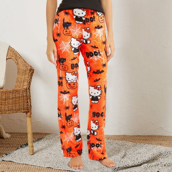 Anime Pajamas Pants Women Cartoon Cute Family All Over Print Pajama Pants Flannel Pajama Pants
