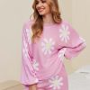 Knit Pajamas Set for Women Lounge Wear Sets Long Sleeve Sweatsuit Matching 2 Piece Outfits Casual Sweater Sets S-XXL