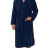 Mens Robe, 100% Cotton Luxury Bathrobe, Soft Terry Cloth Towel Robe for Men XS to 3X