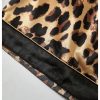Men's 2 Piece Leopard Print Satin Pajama Set Button Down Short Sleeve Shorts Loungewear Sets