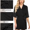 Womens Robe Lightweight Kimono Robes Short Knit Bathrobe Soft Sleepwear Ladies Loungewear