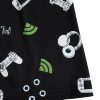 Men's 2 Piece PJ Sets Pajama Shorts Sets Short Sleeve Letter Print Tee and Short Lounge Set