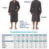 Mens Robe, 100% Cotton Luxury Bathrobe, Soft Terry Cloth Towel Robe for Men XS to 3X