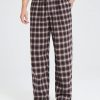 Mens Pajama Sets, 100% Cotton Flannel Sleepwear Soft Plaid PJ Set Loungewear