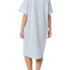 Women Calf-Length Snap Front Knit Duster House Coat Robe ??Loose-Fitting Plush Bathrobe - Short Sleeve Bath Robe