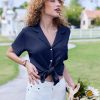 Cotton Pajamas for Women Set Short Sleeve Sleepwear Soft Button Down Pj Loungewear
