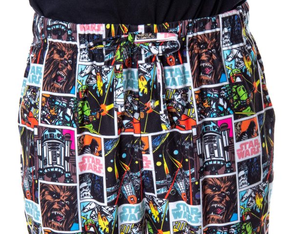 Star Wars Men's Comic Book Allover Pattern Adult Sleepwear Lounge Pajama Pants