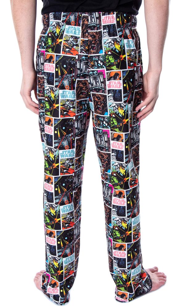 Star Wars Men's Comic Book Allover Pattern Adult Sleepwear Lounge Pajama Pants