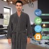 Mens Robe, 100% Cotton Luxury Bathrobe, Soft Terry Cloth Towel Robe for Men XS to 3X