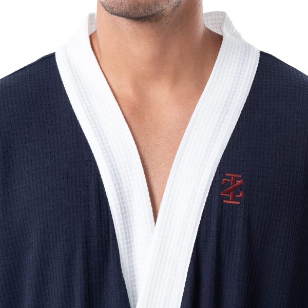 Men's Waffle Knit Kimono Robe