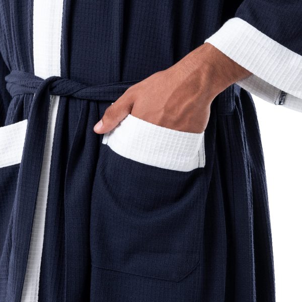 Men's Waffle Knit Kimono Robe