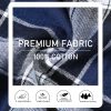 Mens Pajama Set Soft Cotton Button Down Notched Collar Pjs Long Sleeve 2 Piece Sleepwear Lounge Nightwear with Pocket