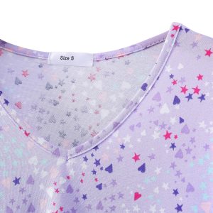 Womens Pajama Sets Plus Size Sleepwear Tops with Capri Pants Cotton Pajamas Set for Women Soft Comfy Cute Pj Sets