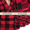 Fleece Mens Robe, Plush Flannel Bathrobe, Soft Long Spa Robe for Men
