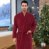 Mens Robe, 100% Cotton Terry Cloth Bathrobe, Soft Kimono Bath Robe for Men XS-4X