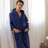 Mens Robe with Hood, Plush Fleece Hooded Mens Bathrobe, Big and Tall Bath Robe for Men