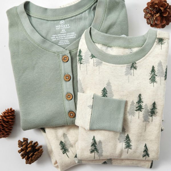 Family Matching Holiday Pajamas Organic Cotton for Men, Women, Kids, Toddlers, Baby Boys, Girls, Unisex Pets