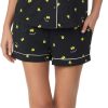 Pajamas for Women 2 Piece Set Comfy Modal Classic Short Sleeve Notch Collar Button Top & Shorts  Size：M