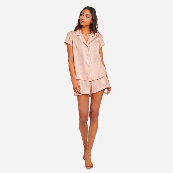 Striped Soft TENCEL™ Classic Short PJ Set