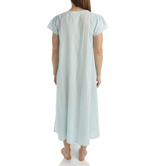 Women's Victorian Nightgown, 100% Cotton, Side Pockets, Scoop Neckline, Short Sleeve, Summerwear