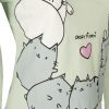 Women's Pajamas Winter Cotton Interlock Long Sleeve Henley Neck Article 15648, 2141 Verde Acqua, Small