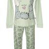 Women's Pajamas Winter Cotton Interlock Long Sleeve Henley Neck Article 15648, 2141 Verde Acqua, Small