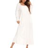 Women's Victorian Nightgown Long Sleeve Nightgowns Vintage Autumn Night Shirt