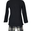 Winter Pajamas Soft and Warm Long Sleeve Henley Neck Article 15677, 2162 Scottish blu, Small