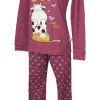 Baby Girl Pajamas Teen Girl Kids Winter Interlock Long Sleeve Henley Neck Item 32282, 2146 Fuxia, 11 Years
