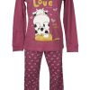 Baby Girl Pajamas Teen Girl Kids Winter Interlock Long Sleeve Henley Neck Item 32282, 2146 Fuxia, 11 Years