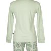 Women's Pajamas Winter Cotton Interlock Long Sleeve Henley Neck Article 15648, 2141 Verde Acqua, Small