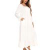 Women's Victorian Nightgown Long Sleeve Nightgowns Vintage Autumn Night Shirt